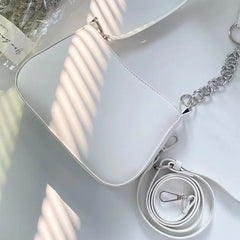 Women Chain Shoulder Bags PU Leather Crossbody Underarm Thread Lady Handbags