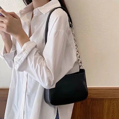 Women Chain Shoulder Bags PU Leather Crossbody Underarm Thread Lady Handbags