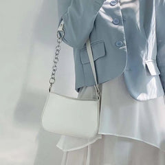 Women Chain Shoulder Bags PU Leather Crossbody Underarm Thread Lady Handbags