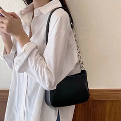 Women Chain Shoulder Bags PU Leather Crossbody Underarm Thread Lady Handbags