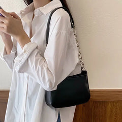 Square PU Leather Shoulder Bag Crossbody Handbag