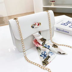 Small Shoulder Bag with Silk Scarf Crossbody Bags for Women