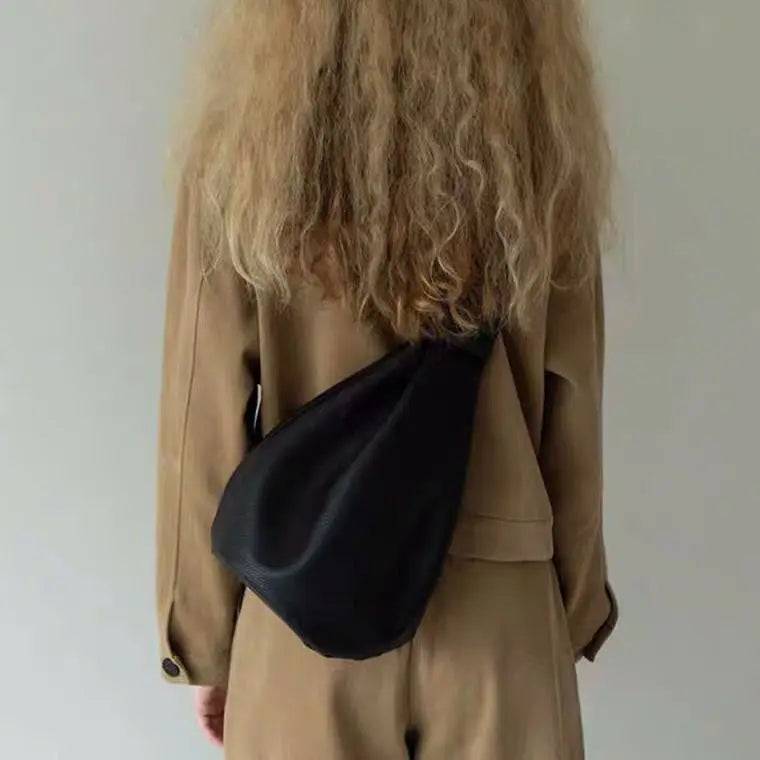 Women Chest Bag PU Bucket Casual Solid Zipper Shoulder Bags Crossbody Women Bag
