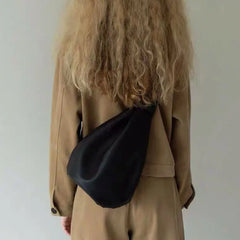 Women Chest Bag PU Bucket Casual Solid Zipper Shoulder Bags Crossbody Women Bag
