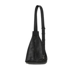Women Chest Bag PU Bucket Casual Solid Zipper Shoulder Bags Crossbody Women Bag