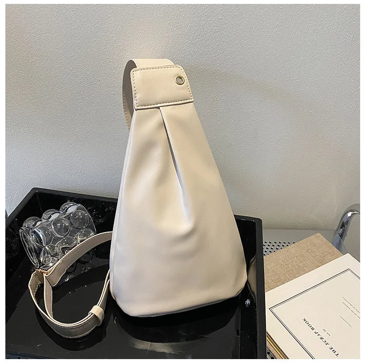 Women Chest Bag PU Leather Crossbody Shoulder Bags Style Small Female Chest Pack