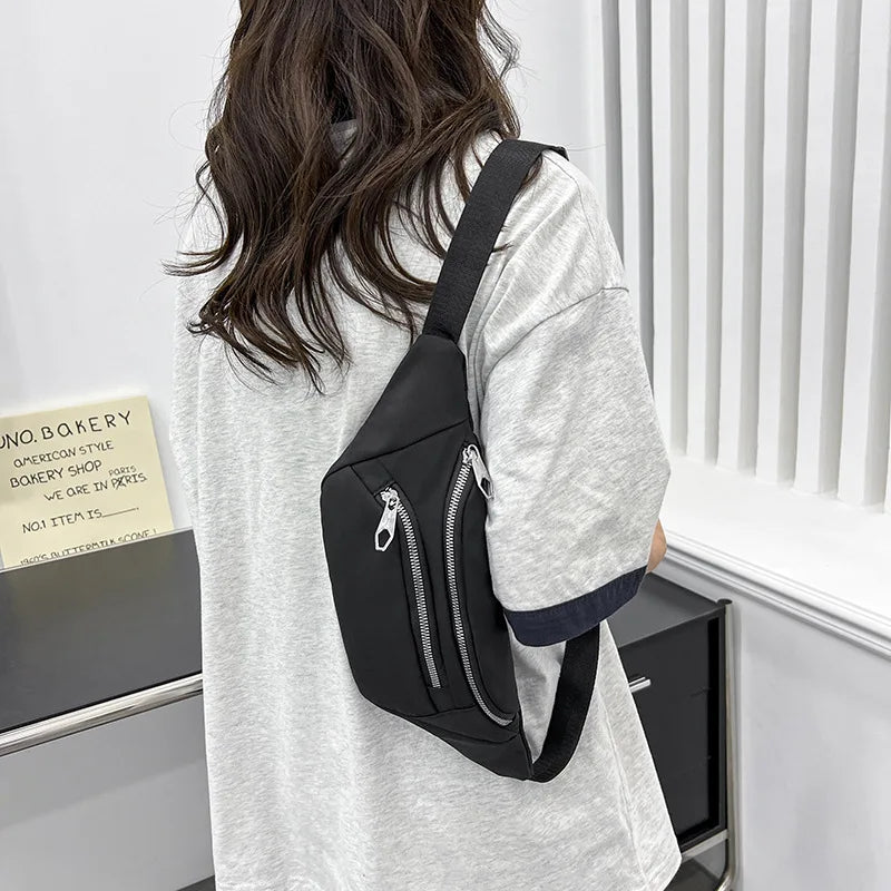 Nylon Women Chest Bag Shoulder Crossbody Phone Sports Waist Fanny Pack