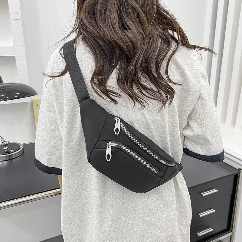 Nylon Women Chest Bag Shoulder Crossbody Phone Sports Waist Fanny Pack