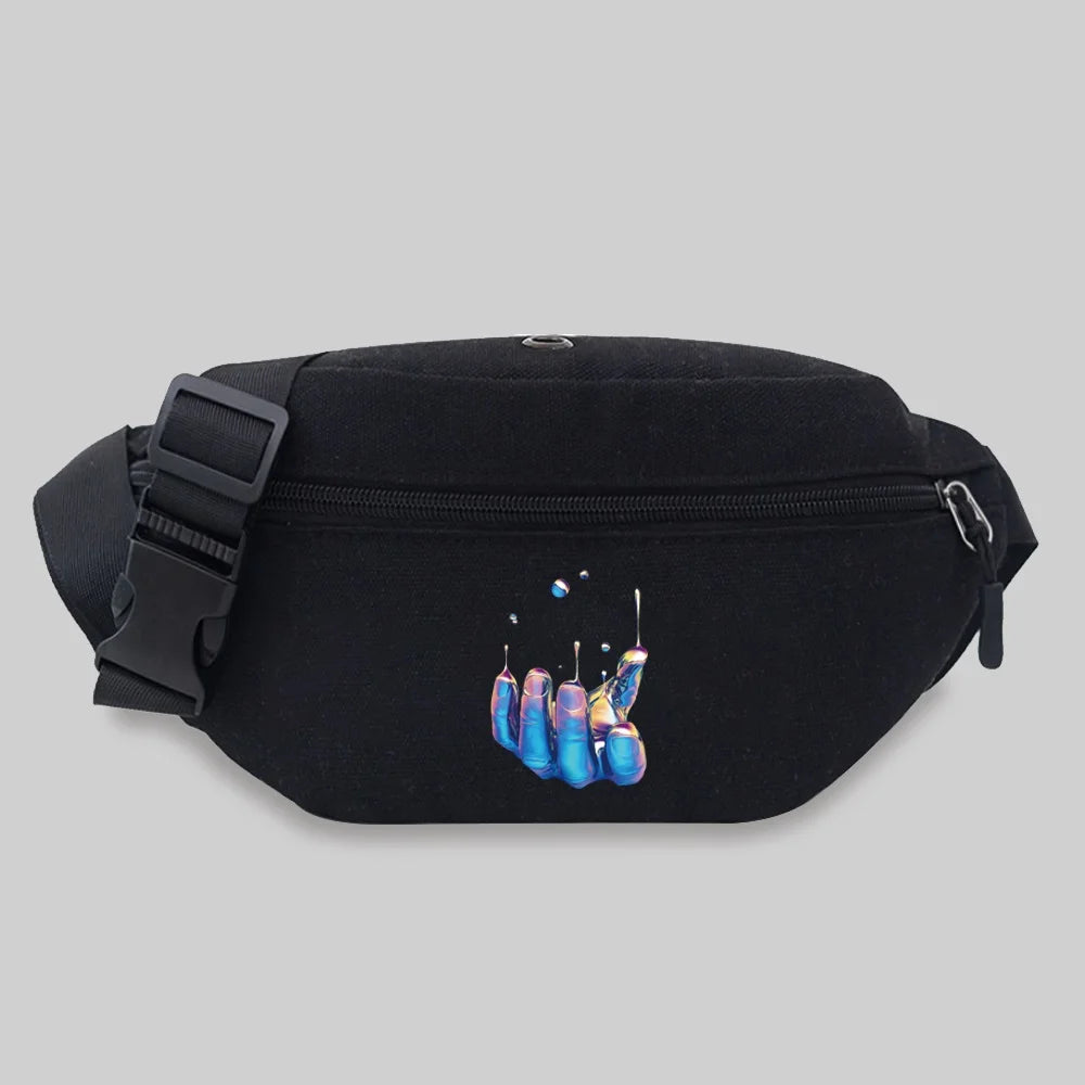 Hand Series Pattern Outdoor Waist Storage Bag