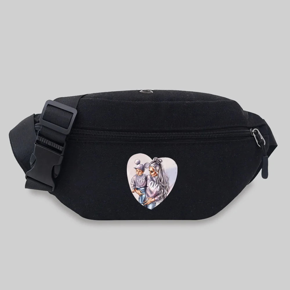 Mom Series Waist Bag Outdoor Sports Storage Messenger Bag