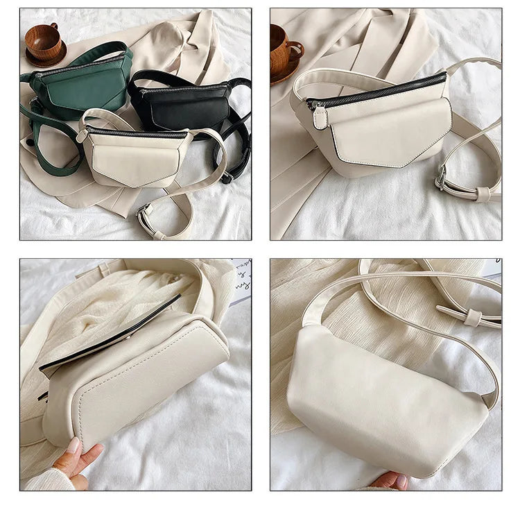Women Chest Packs High Waist Bag PU Leather Fanny Pack