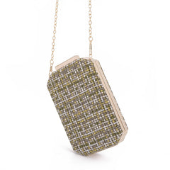 Plaid Flap Wedding Clutch Bag Vintage Style Shoulder Purse Party Banquet