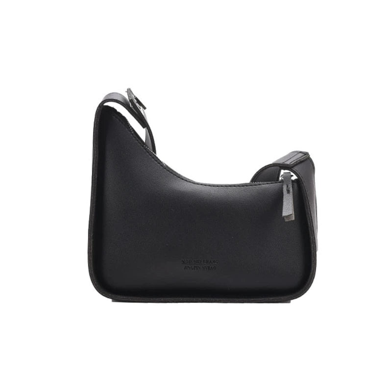 Women Underarm Bag Wide Straps Crossbody Purse Multi-color PU Leather Shoulder B