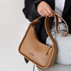 Women Underarm Bag Wide Straps Crossbody Purse Multi-color PU Leather Shoulder B