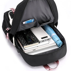Women Girls School Backpack Anti Theft USB Charge Waterproof Bagpack