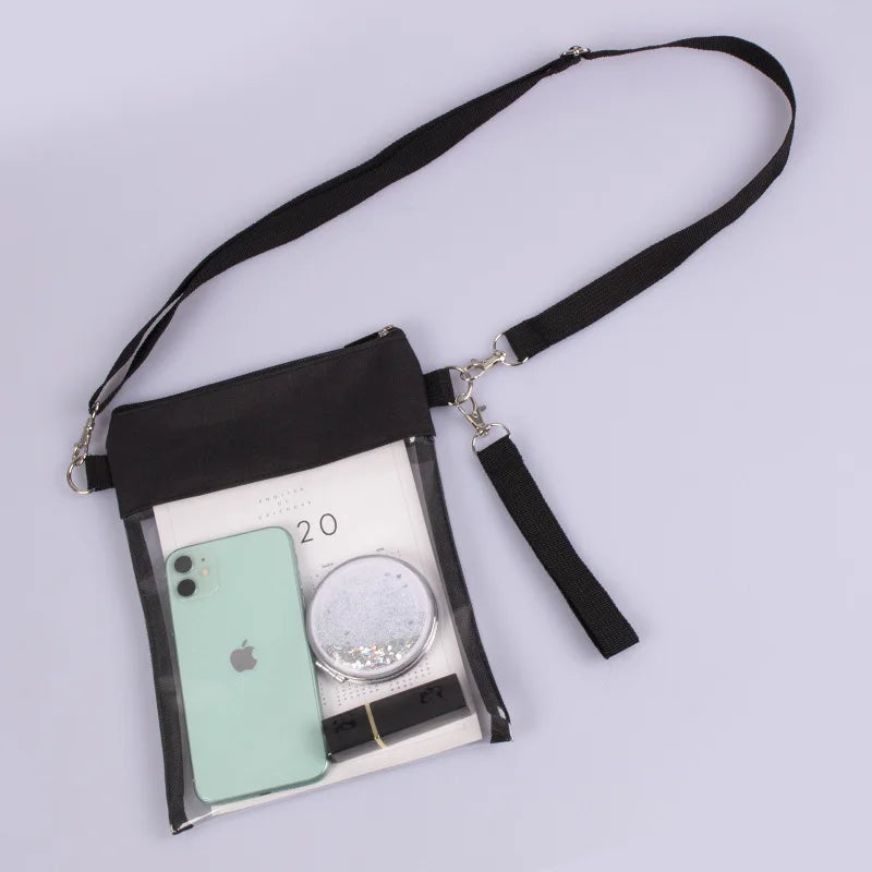 Stadium Approved Clear Cross-Body Purse Transparent Shoulder Bag