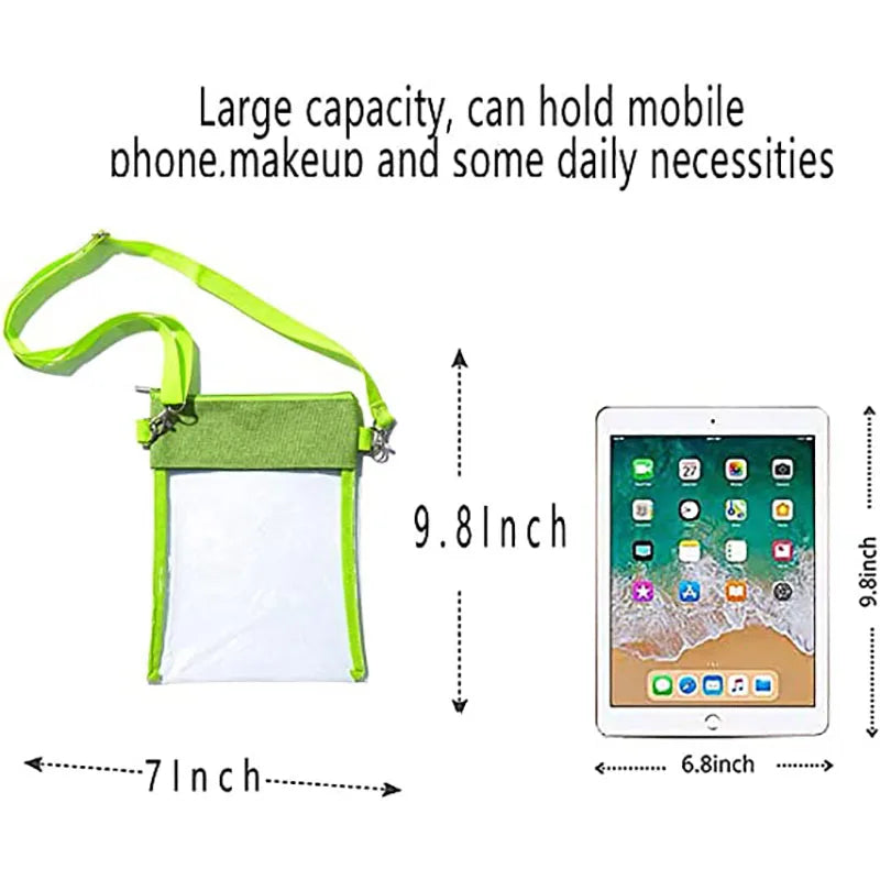 Stadium Approved Clear Cross-Body Purse Transparent Shoulder Bag