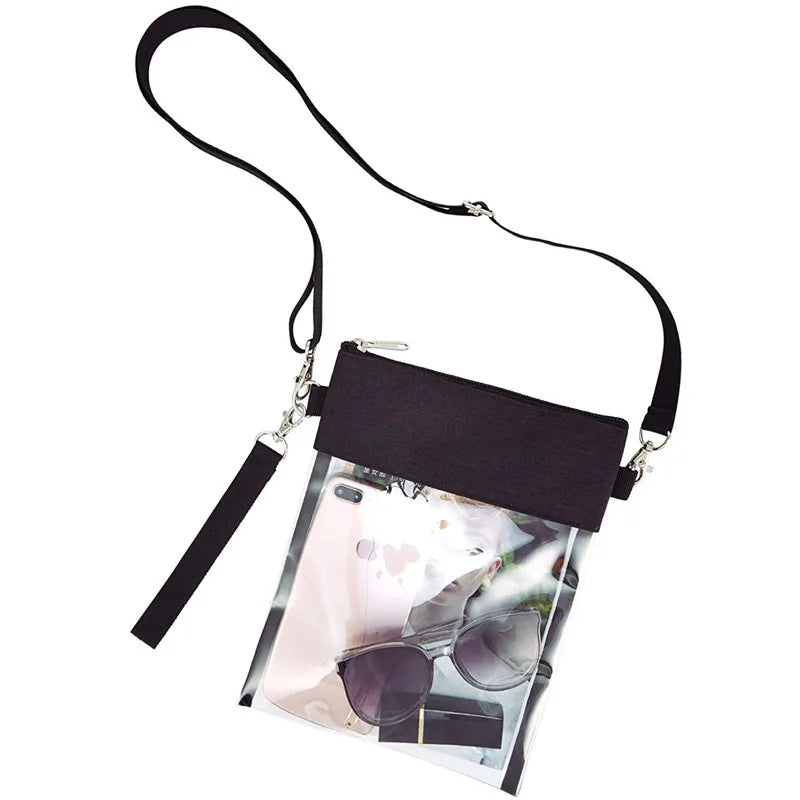 Stadium Approved Clear Cross-Body Purse Transparent Shoulder Bag