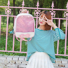 Women Clear Harajuku Bow-Knot Backpack Itabags Bag Japanese Bag School Backpack
