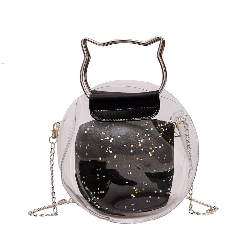 Clear Plastic Shoulder Bag Envelope Crossbody Handbag PVC Purse