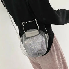 Clear Plastic Shoulder Bag Envelope Crossbody Handbag PVC Purse