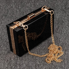 Transparante Clutch Bag met Ketting Band - Crossbody Metal Chain
