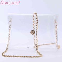 Women Clear Transparent Bag Small Flap Stadium Approved Crossbody Bag