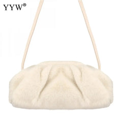 Leopard Flannelette Clutch Bag Crossbody Purse for Women