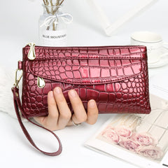 Women Clutch Purse PU Leather Wristlet Phone Bags Female Long Wallet