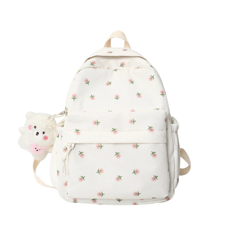 Women Student Backpack Double Shoulder Large Capacity Travel Laptop