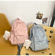 Women Student Backpack Double Shoulder Large Capacity Travel Laptop