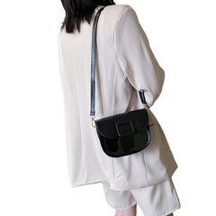 Women Crossbody Bag Wild Style Magnetic Buckle PU Leather Messenger Bag