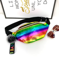 Women Colorful Waist Fanny Pack Belt Bag Girls Pouch Hip Bum Bag Ladies