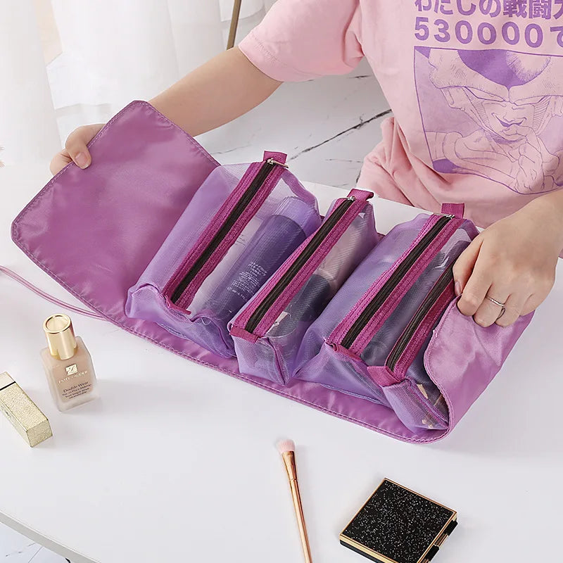 Women Cosmetic Bag 4PS Multifunction Travel Wash Bag Large Storage P