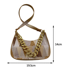 Colorful Triangle Printed Small Tote Bag for Travel