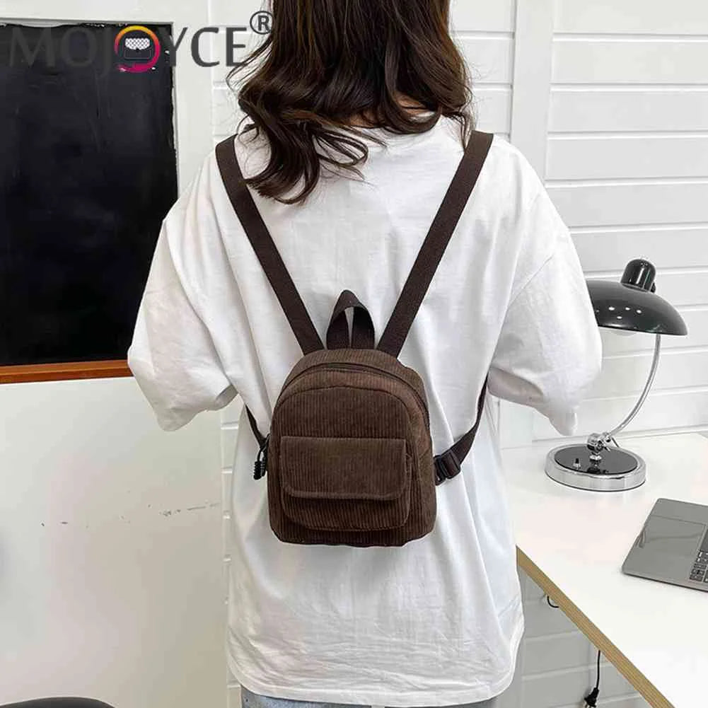 Corduroy Backpack for Teenagers Large Capacity Softback Hiking Backpacks