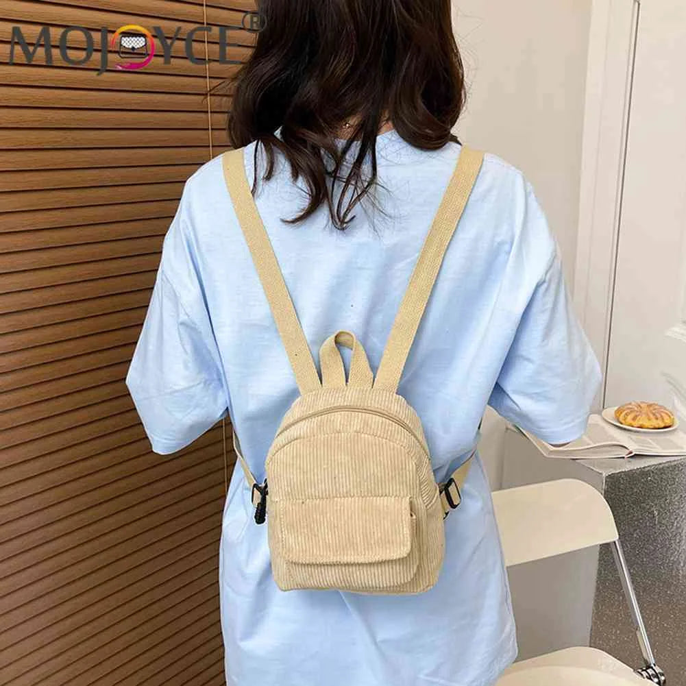 Corduroy Backpack for Teenagers Large Capacity Softback Hiking Backpacks