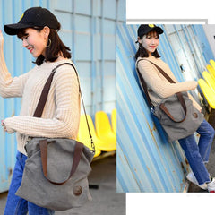 Women Corduroy Canvas Tote Shoulder Bag Foldable Reusable Shopping Bags