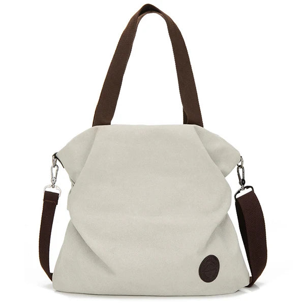 Women Corduroy Canvas Tote Casual Shoulder Bag Foldable Shopping Beach Bag