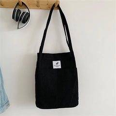 Women Corduroy Shoulder Bags Shopping Bag Tote Crossbody Purses