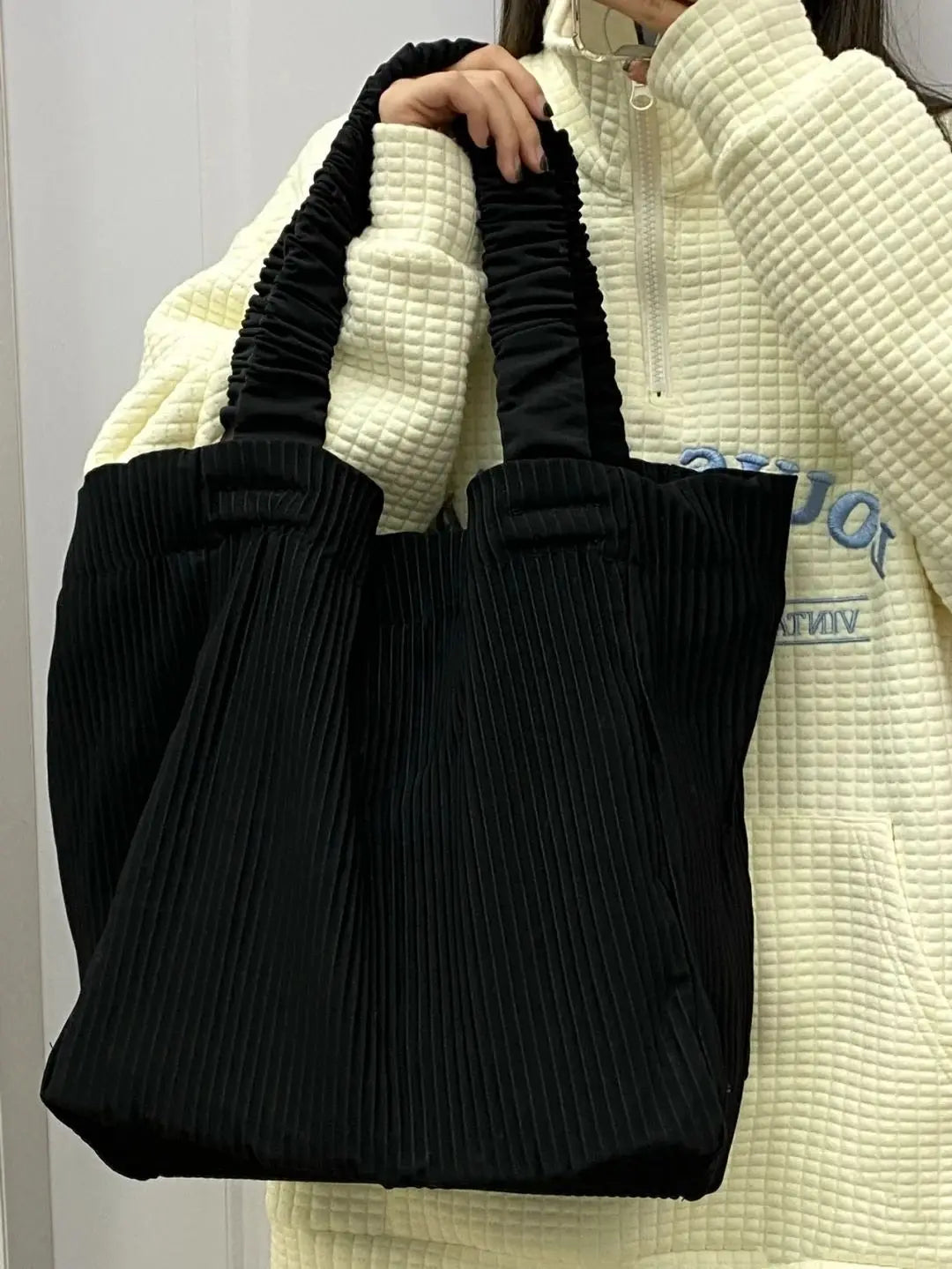 Corduroy Shoulder Bag Big Capacity Tote All-match Handbag Femme Shopping