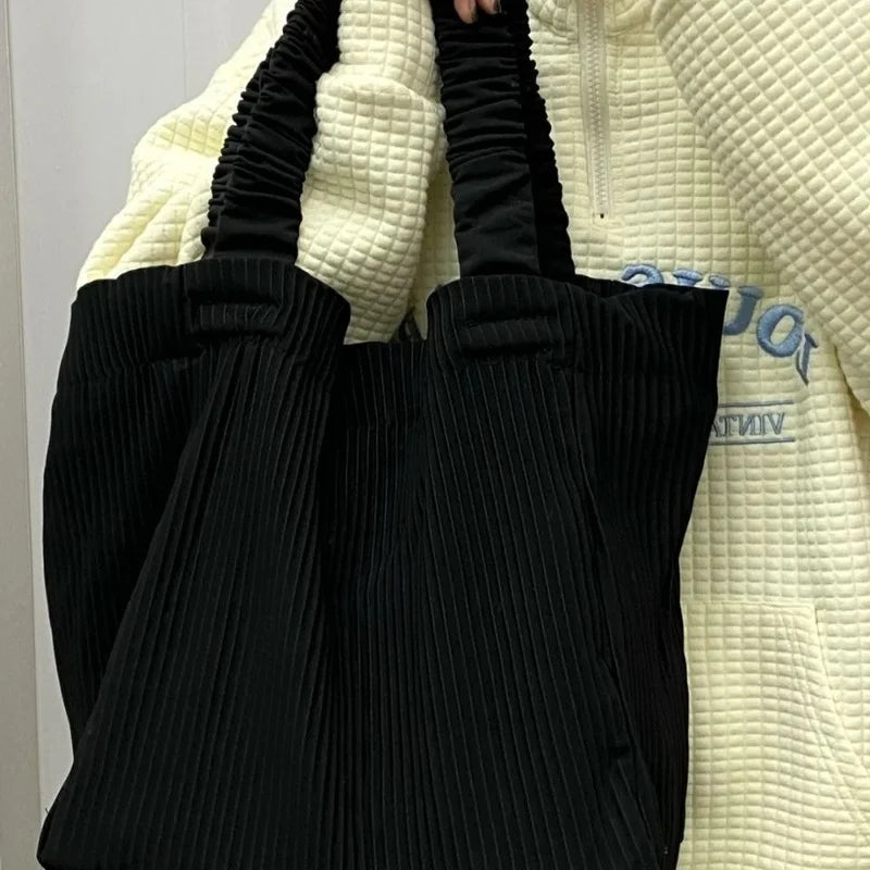 Corduroy Shoulder Bag Big Capacity Tote All-match Handbag Femme Shopping