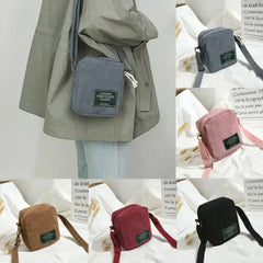Women Corduroy Shoulder Shopping Bag Tote Crossbody Satchel Handbag