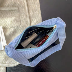 Women Corduroy Solid Shoulder Underarm Bag Ladies Casual Small Purse