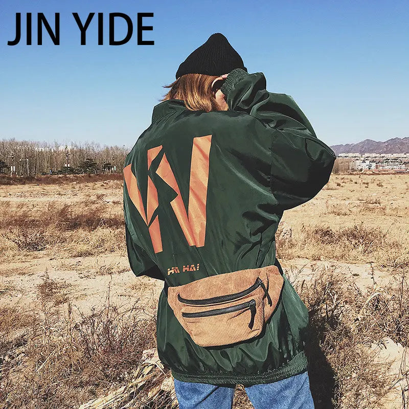 Women Corduroy Waist Bag Ladies Canvas Fanny Pack Brown Money Phone Chest Banana