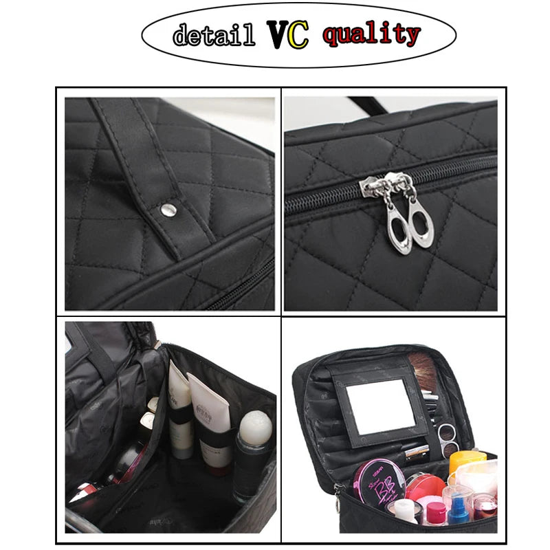 High Capacity Women Makeup Bag Waterproof Travel Organizer