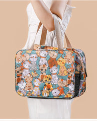 Women Cosmetic Bag Portable Travel Toiletry Waterproof Dry Wet Separation