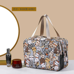 Women Cosmetic Bag Portable Travel Toiletry Wash Bag Waterproof Double-layer