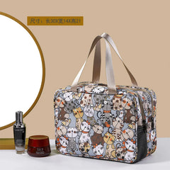 Women Cosmetic Bag Portable Travel Toiletry Wash Bag Waterproof Double-layer