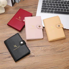 Women Cow Leather Pink Passport Holder Lovely Girl Passport Case